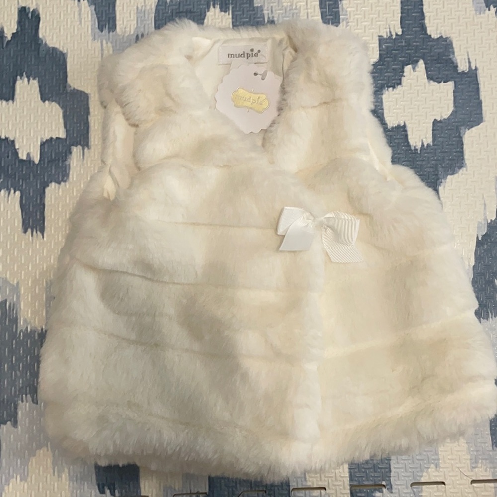 NWT 6-9 month faux fur vest